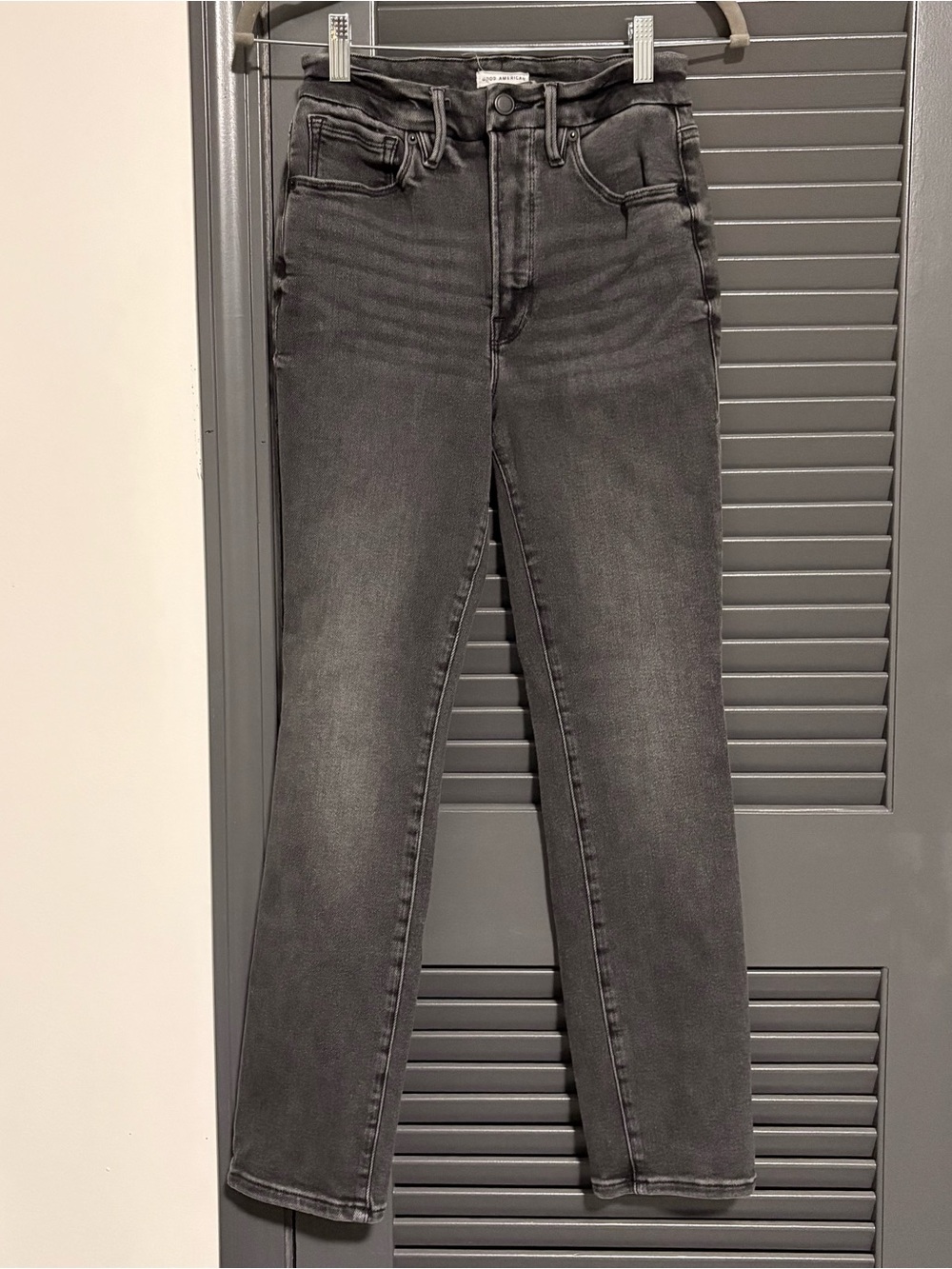 Good American Gray Faded High-Rise Women's Jeans